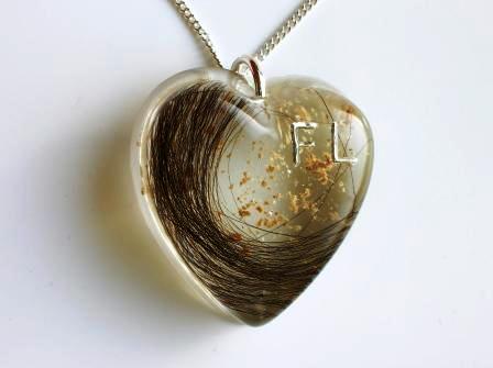 Hair and ashes pendant