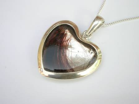 Sterling silver heart keepsake pendant for hair (curved edges)