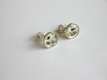Sterling silver ear studs for ashes