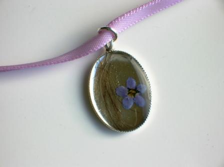 Sterling silver hair keepsake bracelet charm