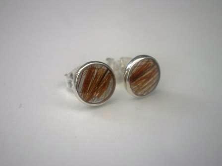 Sterling silver hair keepsake ear studs