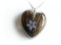 Heart shaped pendant with horse hair